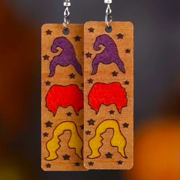 Hocus Pocus Sanderson Sisters Earrings - Picture 1 of 6